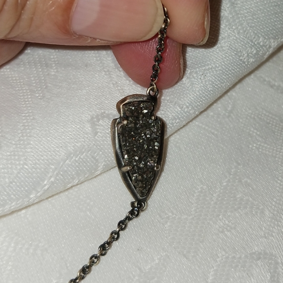 Kendra Scott Kasey Chocolate Druzy Arrowhead Necklace - Picture 4 of 11